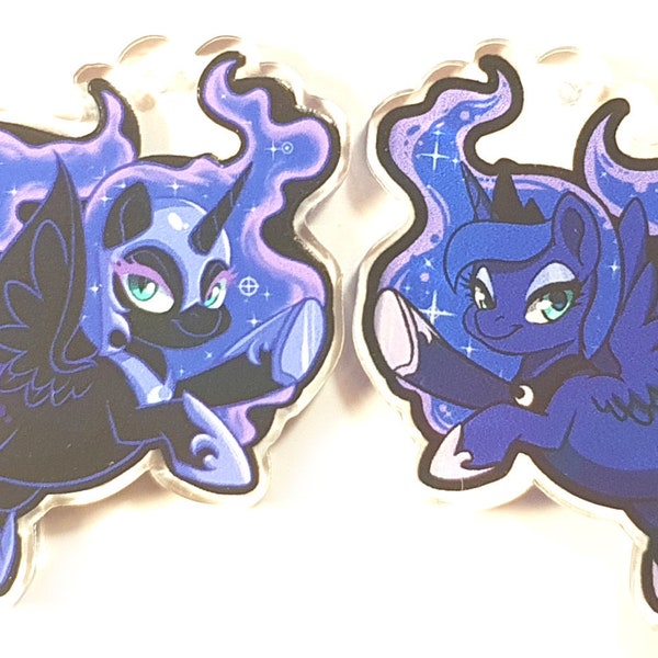 2" Luna & Nightmare Moon | MLP | Acrylic Charm