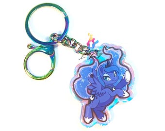 2" Luna & Nightmare Moon | Rainbow Keychain | MLP