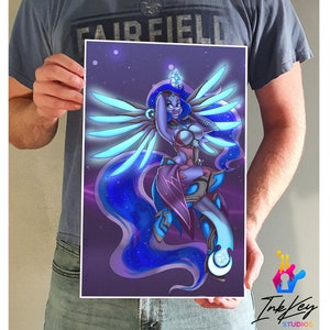 Mercy Mlp Mercy Luna Mlp-overwatch 11x17 Print | Etsy