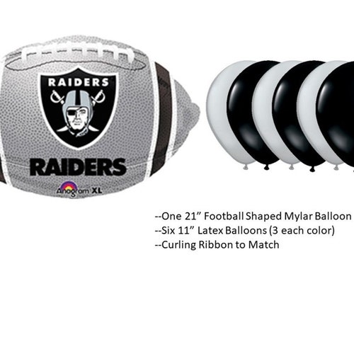 Las Vegas Raiders Football Balloon Bouquet Super Bowl Party Etsy