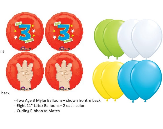 3rd Birthday Balloons