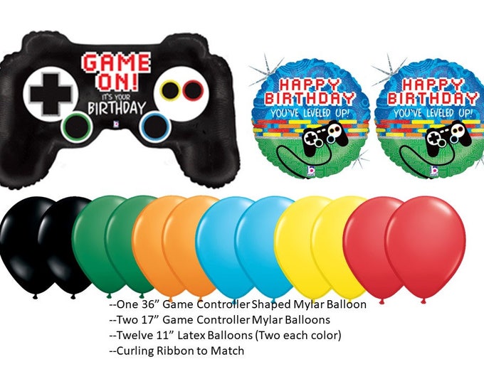 Video Game Controller Balloons with latex balloons