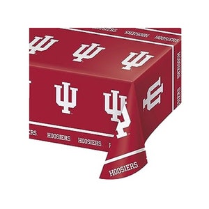 University of Indiana balloons, Indiana University Napkins, University of Indiana napkins, Indiana Plates, Indiana Tablecover 1 Tablecover