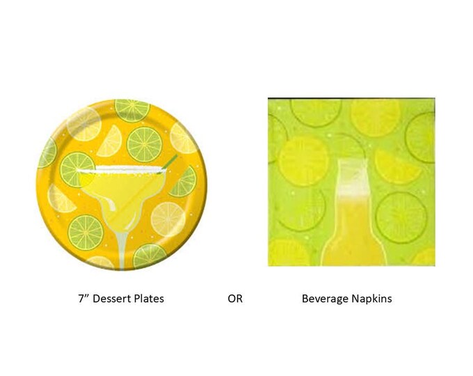 Margaritas and Beer Plates, Margaritas and Beer Napkins