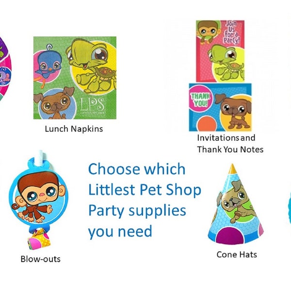 Littlest Pet Shop Plates, Littlest Pet Shop Napkins, Littlest Pet Shop Balloon, Littlest Pet Shop Tablecovere