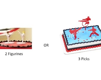 Martial Arts Cake Decorating Kit, Martial Arts Cake Topper, Martial Arts Picks