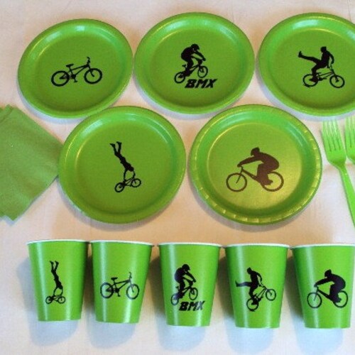 BMX Bike Tableware Set for 5 People Etsy