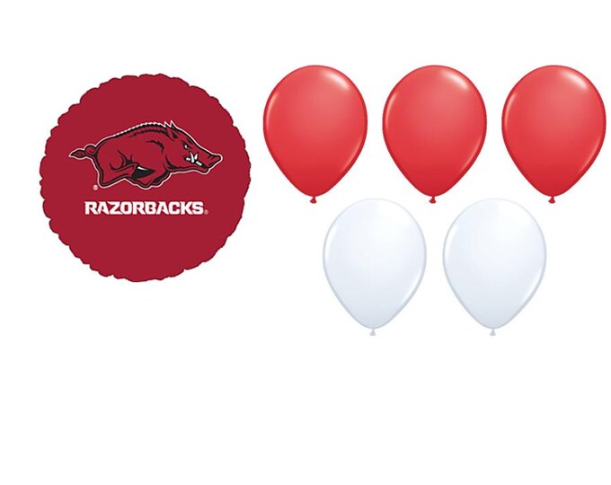 University of Arkansas Balloons, Razorbacks balloons, University of Arkansas Napkins, University of Arkansas Plates