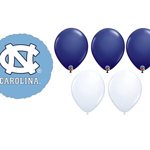 University of North Carolina Balloons, Tarheels balloons, North Carolina Plates 1 Balloon Set