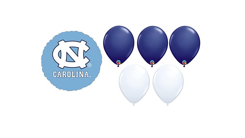 University of North Carolina Balloons, Tarheels balloons, North Carolina Plates 1 Balloon Set