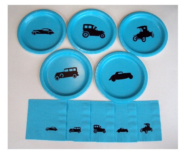 Vintage Cars Tableware Set for 10 People