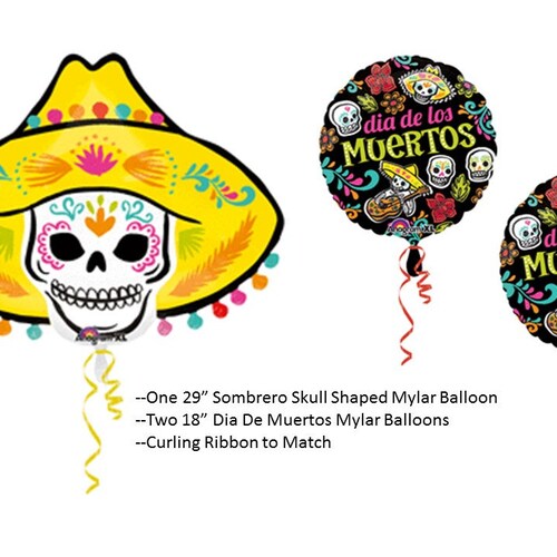 Punk Sugar Skull Day of the Dead Party Printable Decor Kit Dia - Etsy