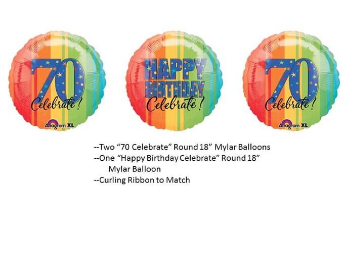 70th Birthday Balloons