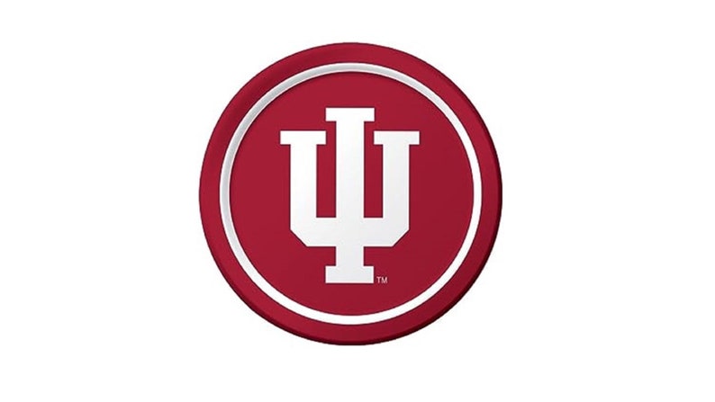 University of Indiana balloons, Indiana University Napkins, University of Indiana napkins, Indiana Plates, Indiana Tablecover 8 Dinner Plates