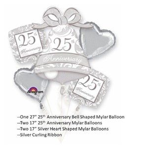 25th Anniversary Balloons