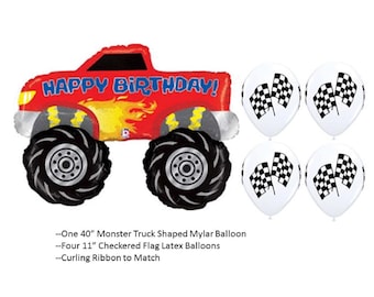 Monster Truck Balloon Set