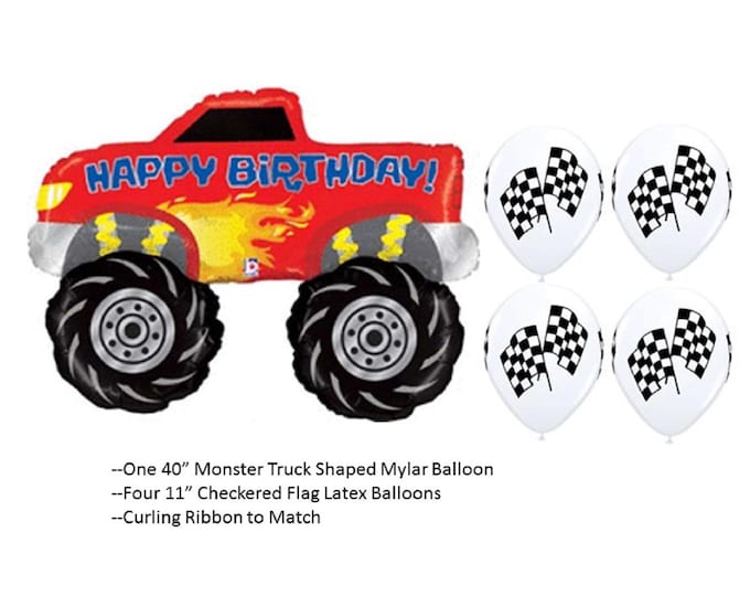 Monster Truck Balloon Set