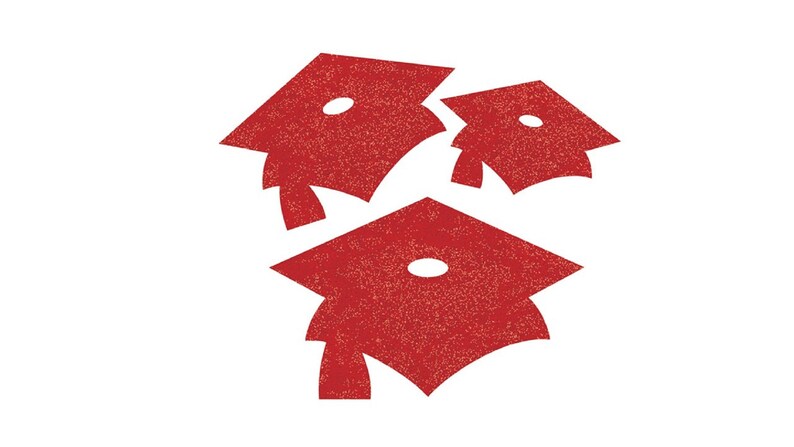 Red Graduation Decorations, Red Grad Mylar Balloons, Red Graduation Decor, Red Plates, Red Napkins, Red Stickers Glitter Cutouts