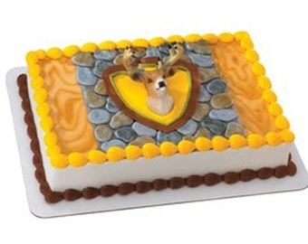 Hunting Cake Decoration, Deer Head Cake Decoration