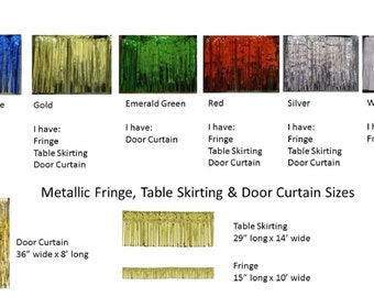 Fringe Door Curtain, Fringe Table Skirting, Metallic Fringe