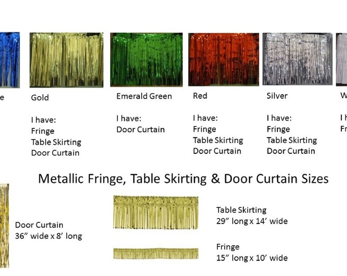 Fringe Door Curtain, Fringe Table Skirting, Metallic Fringe