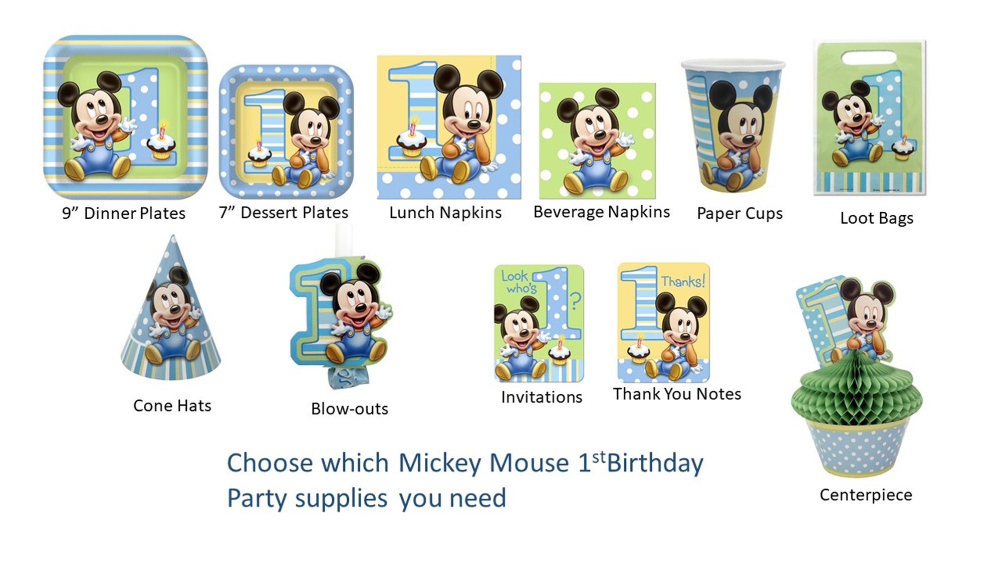 plates and napkins party supplies