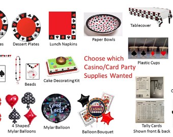 Casino Mylar Balloons, Casino Balloon Bouquet, Cards Balloons