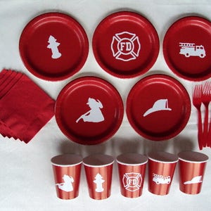 Fire Department Tableware Set for 5 People