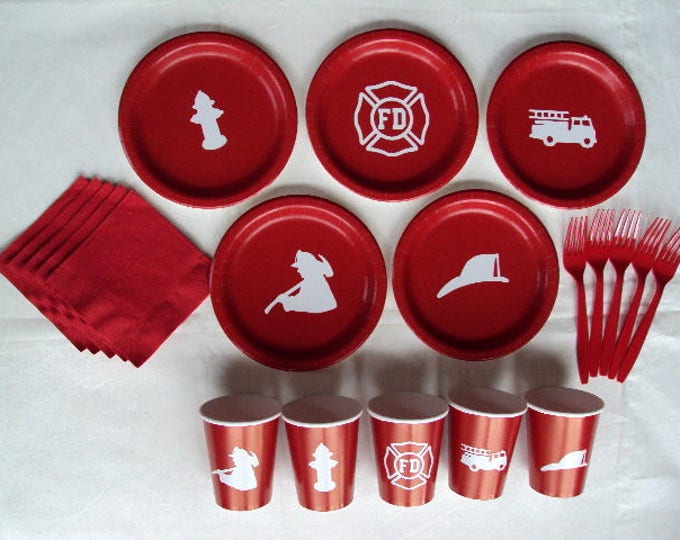 Fire Department Tableware Set for 5 People