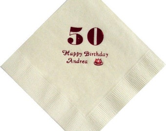 Personalized Beverage Napkins with any age