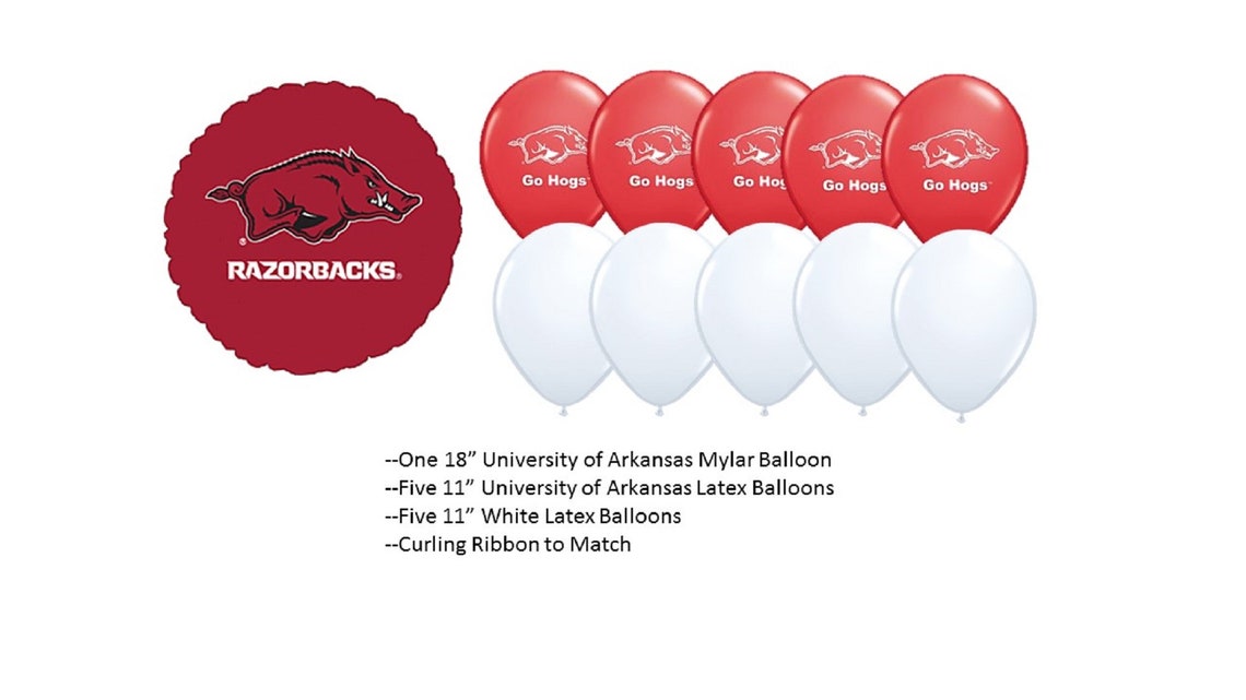 University of Arkansas Balloons Razorbacks Balloons | Etsy