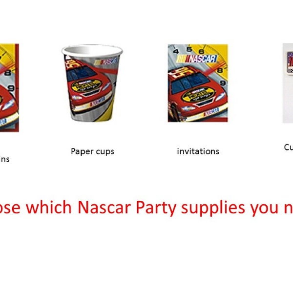 Nascar Napkins, Nascar Cups, Nascar Invitations, Nascar Picks