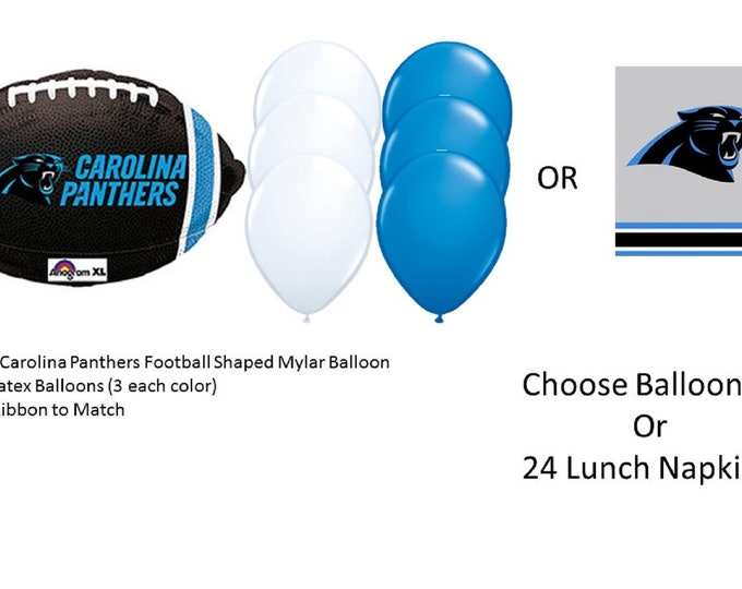 Carolina Panthers Balloons, Carolina Panthers Napkins