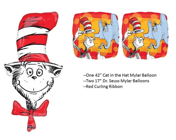 Cat in the Hat Balloons, Dr. Seuss Balloons, Horton Hears A Who balloon