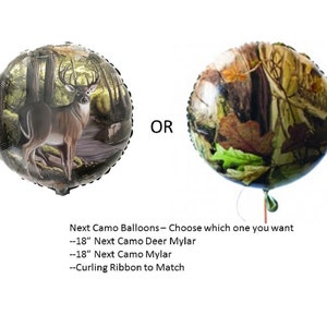 Deer or Camo Mylar Balloons, Deer Balloons, Next Camo Balloons, Camouflage Balloon
