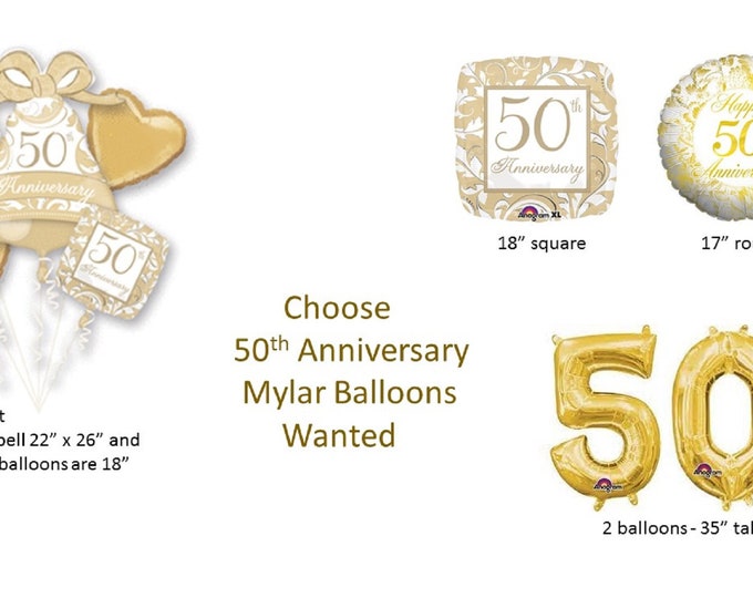 50th Anniversary Balloons