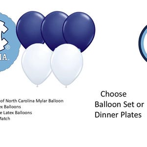 University of North Carolina Balloons, Tarheels balloons, North Carolina Plates image 1