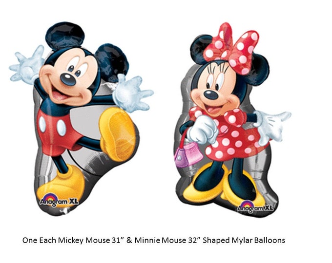 Mickey Mouse & Minnie Mouse Mylar Balloons