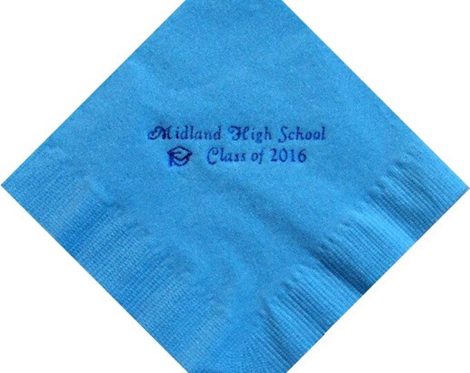 Personalized Graduation Beverage Napkins for Class of 2024