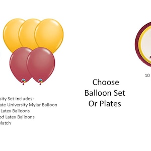 Arizona State Balloons, Sun Devils Balloons, Arizona State Plates, Arizona State University Balloons