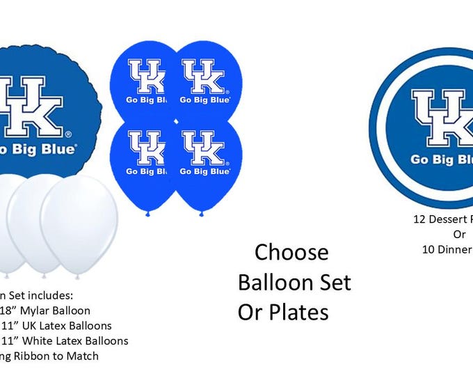 University of Kentucky Balloons, Wildcats balloons, Kentucky University Balloons, Kentucky Wildcats Balloons, University of Kentucky Napkins
