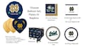 Notre Dame University Balloons, Notre Dame napkins, Notre Dame Plates, Notre Dame Tablecover