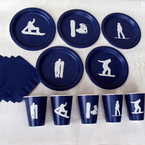 Snow Boarding Party Tableware Set for 5 People