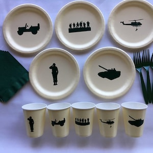 Army Themed Tableware Set for 5 People
