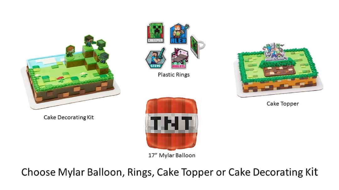 Minecraft Rings, Minecraft Cake Topper, Minecraft Balloon, Minecraft ...