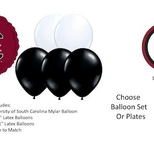 University of South Carolina Balloons, University of South Carolina Plates