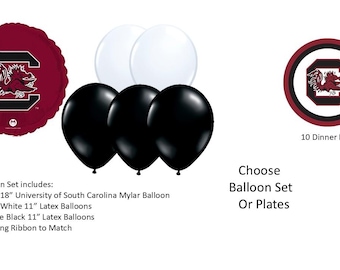 University of South Carolina Balloons, University of South Carolina Plates