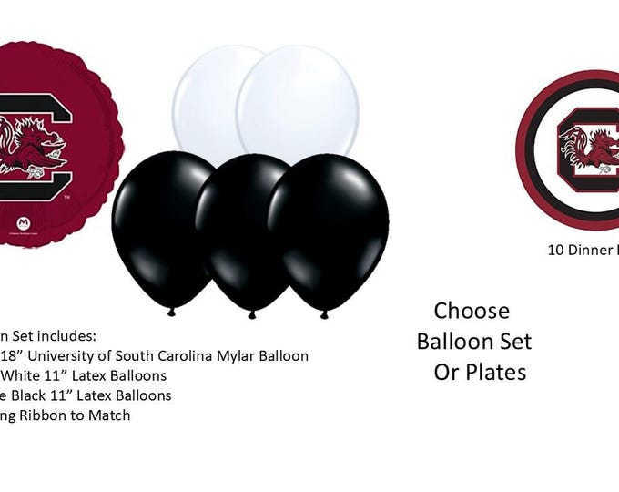 University of South Carolina Balloons, University of South Carolina Plates