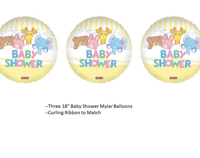 Baby Animals In Bed Baby Shower Balloons