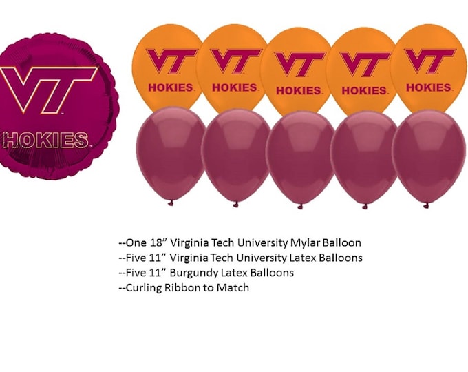 Virginia Tech University Balloons, Virginia Tech University Hokies Balloons